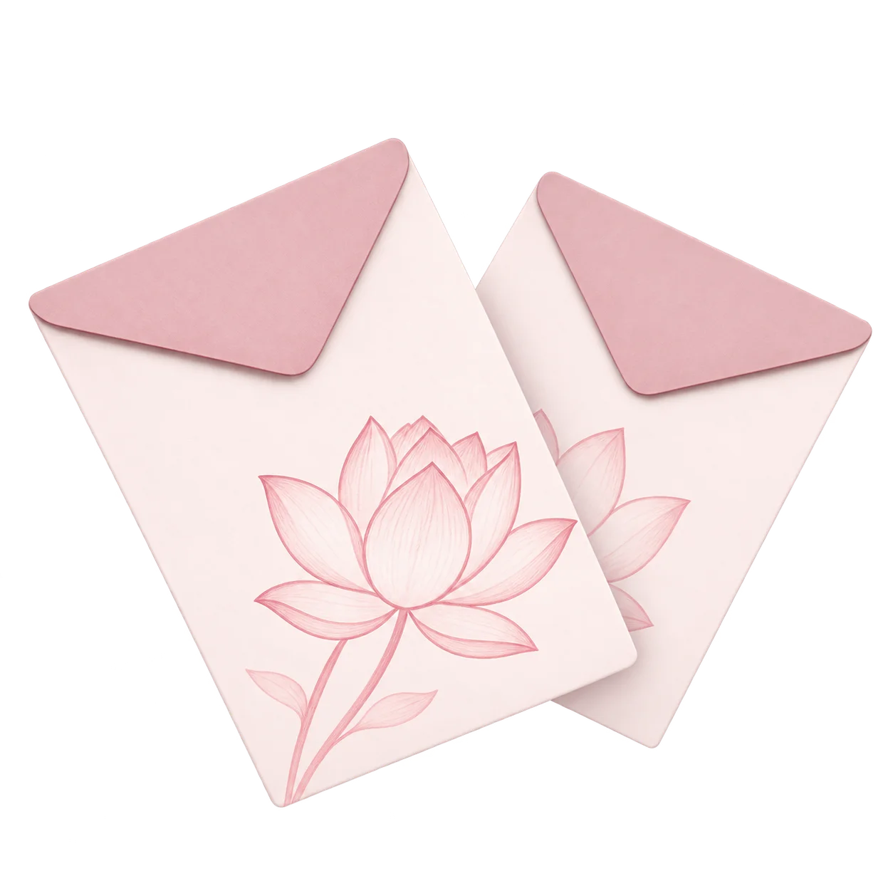 Phong bao mừng cưới hoa sen hồng